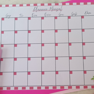 Planner Mensal Frutas para pessoas organizadas e criativas vermelho