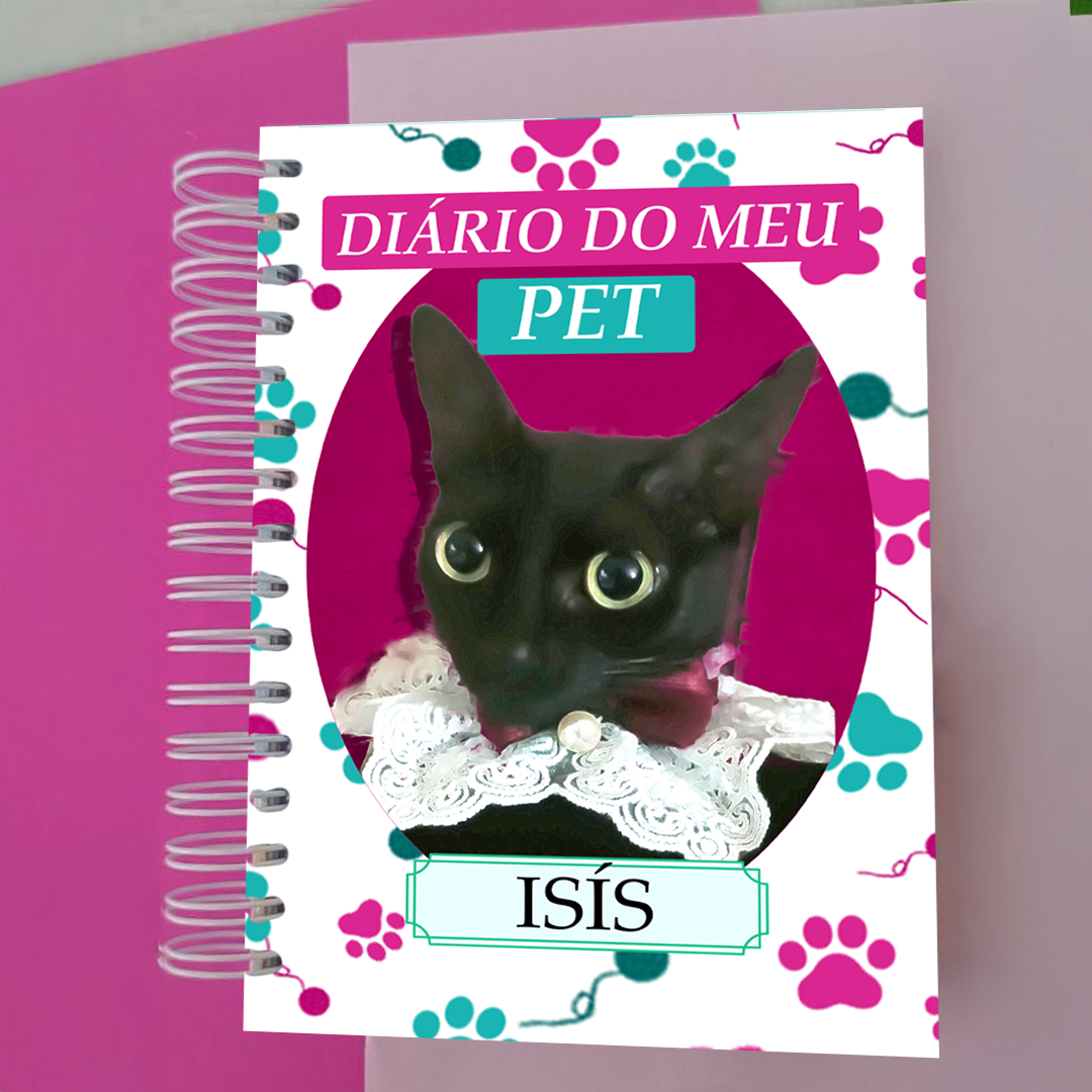 Diario do meu pet gato rosa