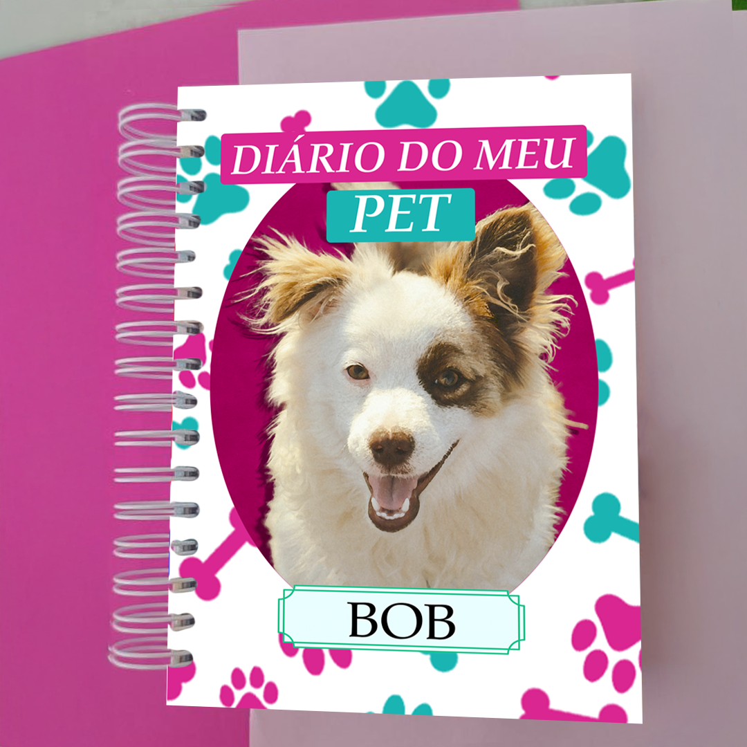 Diario do meu pet cachorro rosa