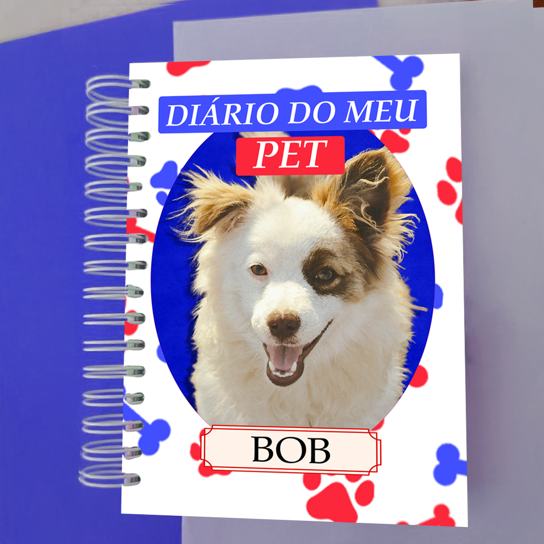 Diario do meu pet cachorro azul