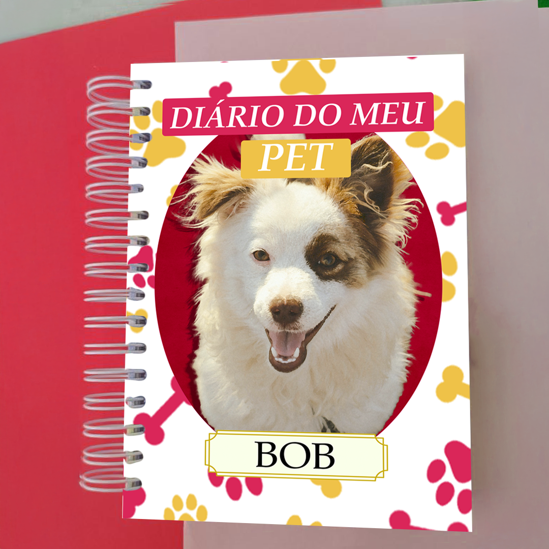 Diario do meu pet cachorro vermelho